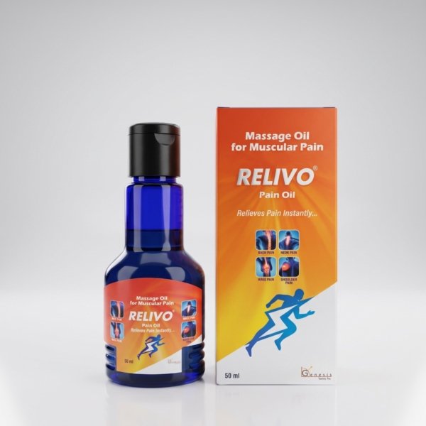 RELIVO Pain Oil | Herbal Massage Oil for Muscular & Joint Pain