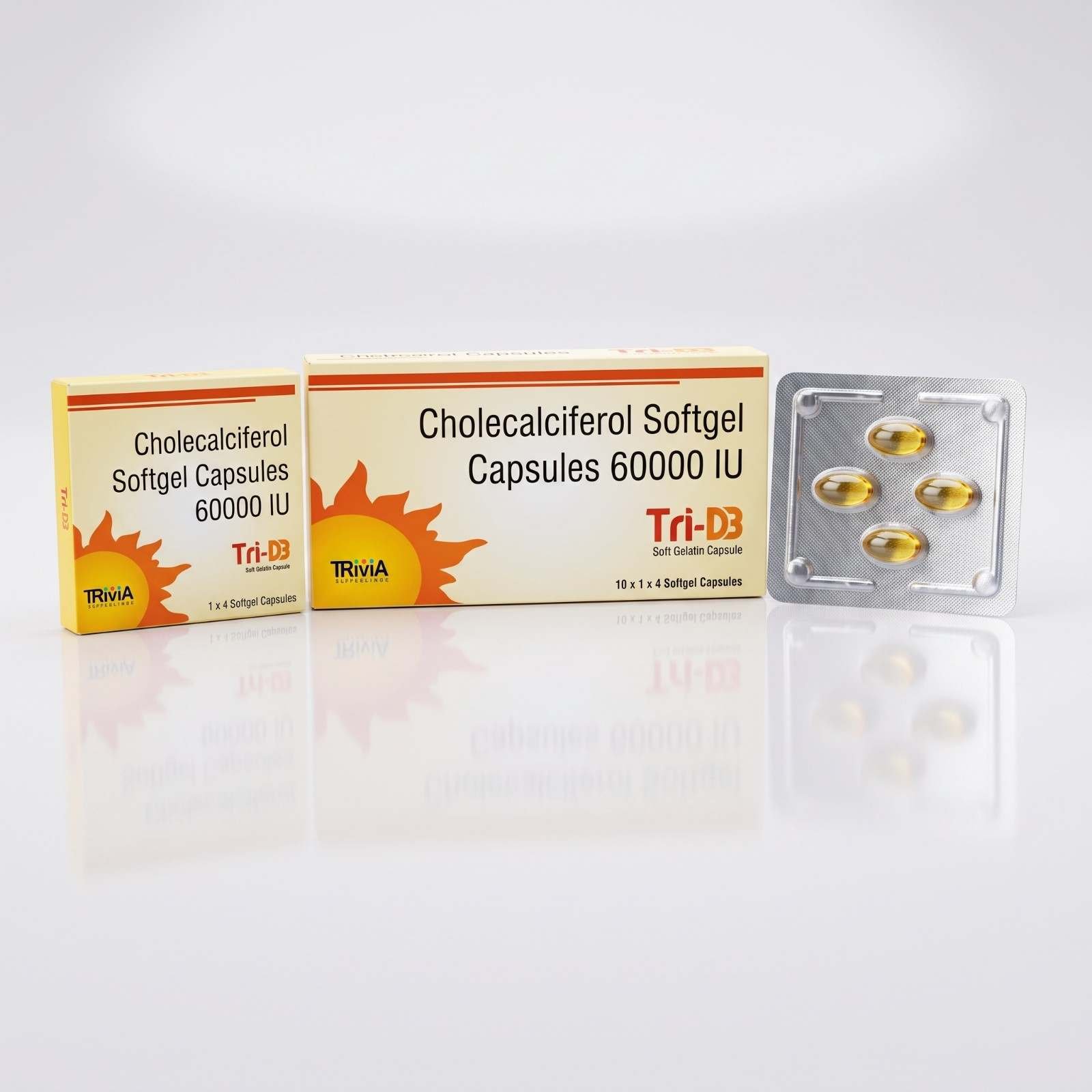 TRI D3 Capsule | Cholecalciferol 60,000 IU | Vitamin D3 Supplement